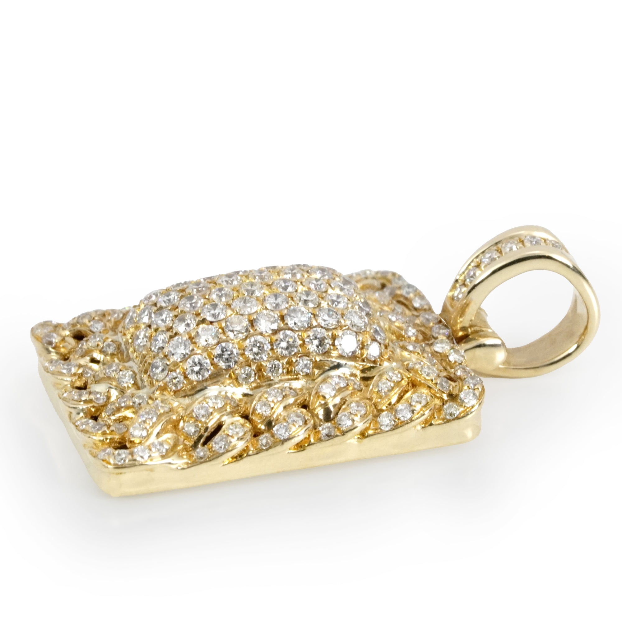 イエローゴールド スクエア ペンダント