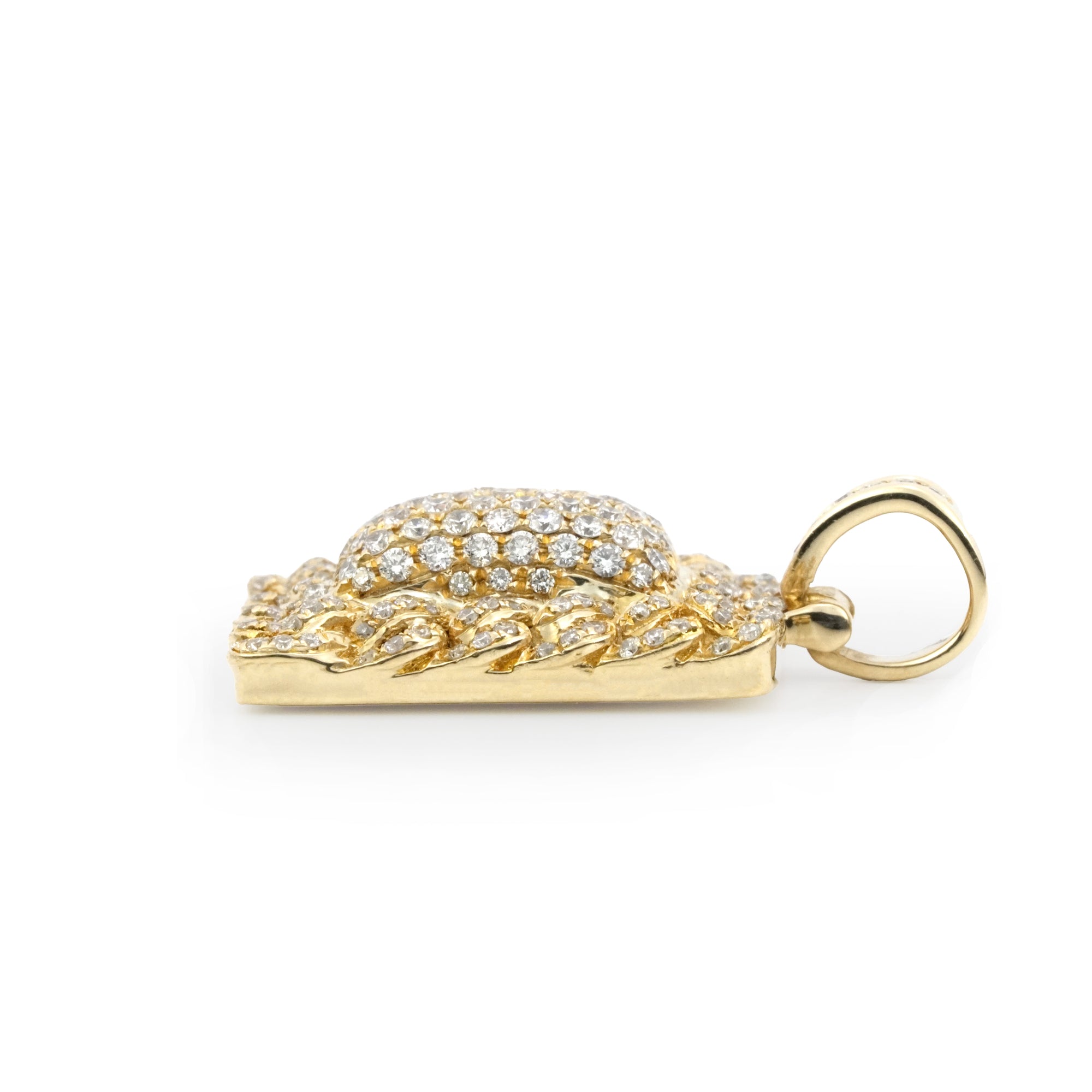 イエローゴールド スクエア ペンダント