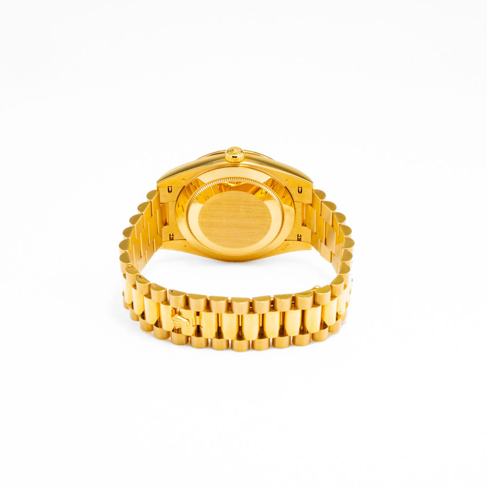 ROLEX Factory Day Date Gold Baguette Bezel