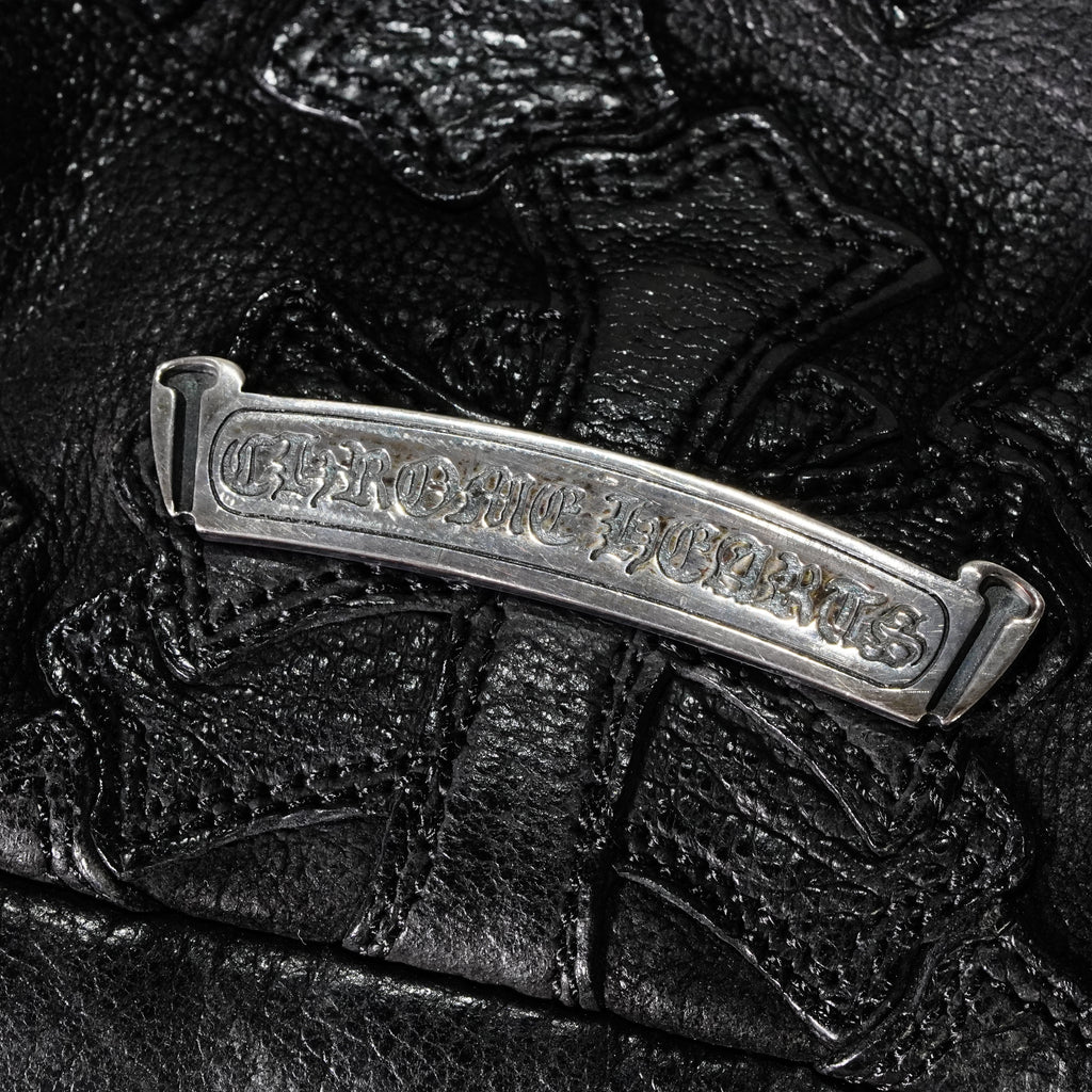 クロムハーツ　Chrome Hearts ￼クロスパッチ　ボストンバック　ブラック