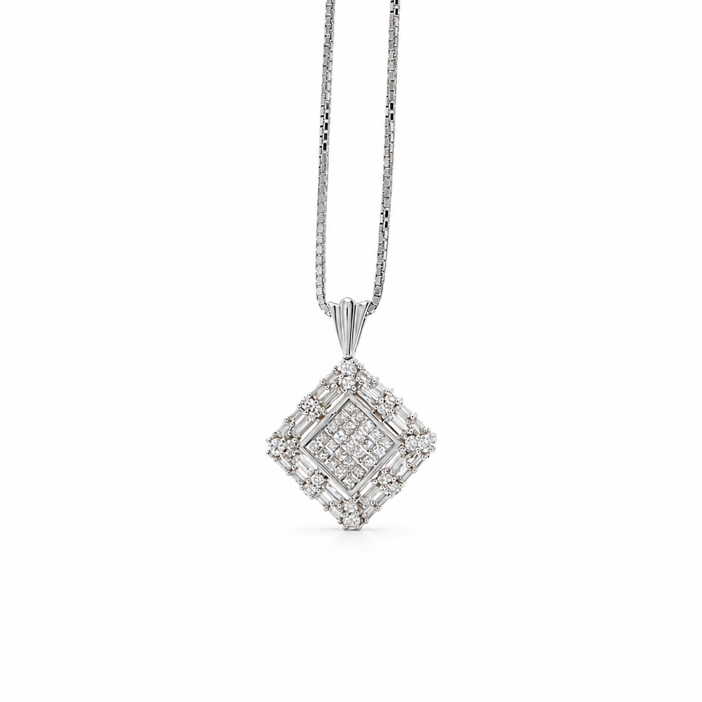 TRXTYO 18K WG 天然ダイヤモンド 1.44ct ダイヤモンドネックレス TRXTYO 18K WG 天然ダイヤモンド 1.44ct ダイヤモンドネックレス