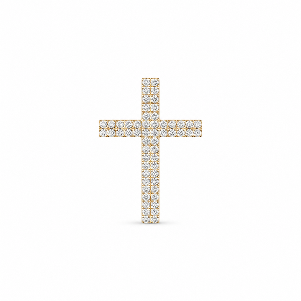 TRXTYO 14K YG 天然ダイヤモンド 8.17ct ダイヤモンドトップ クロス