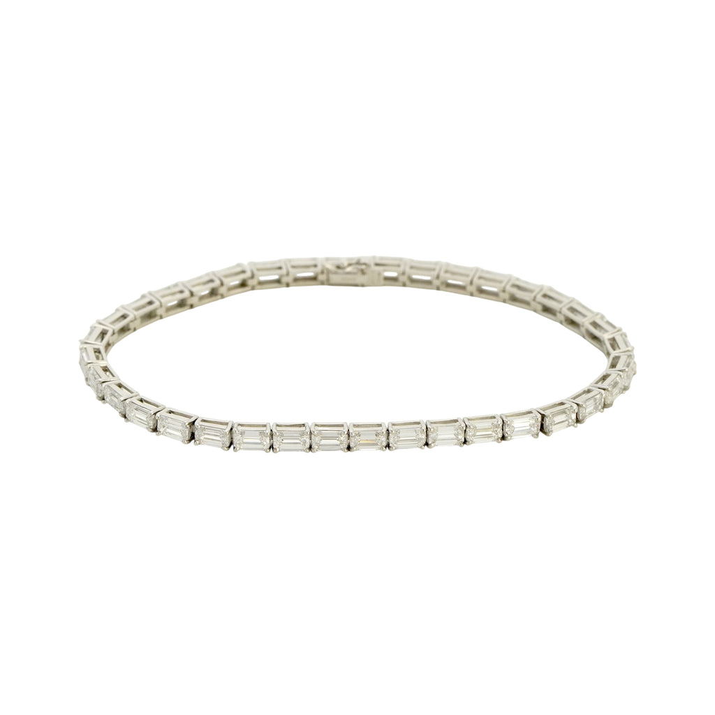 バゲットラボダイヤモンドブレスレット　