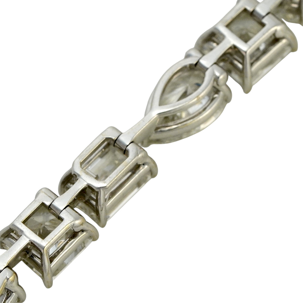 一粒２ct マルチシェイプラボダイヤモンドブレスレット