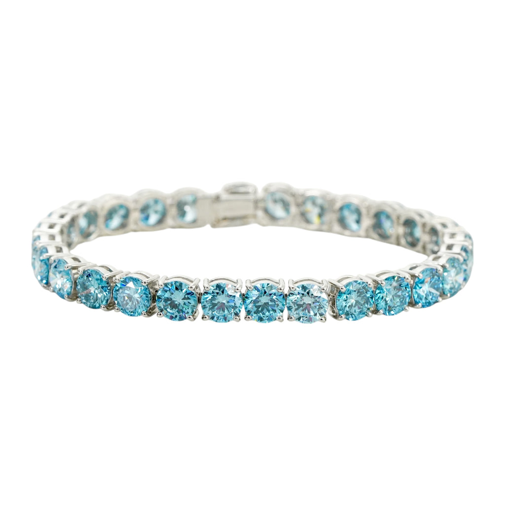 １粒1ct ブルーダイヤモンドブレスレット