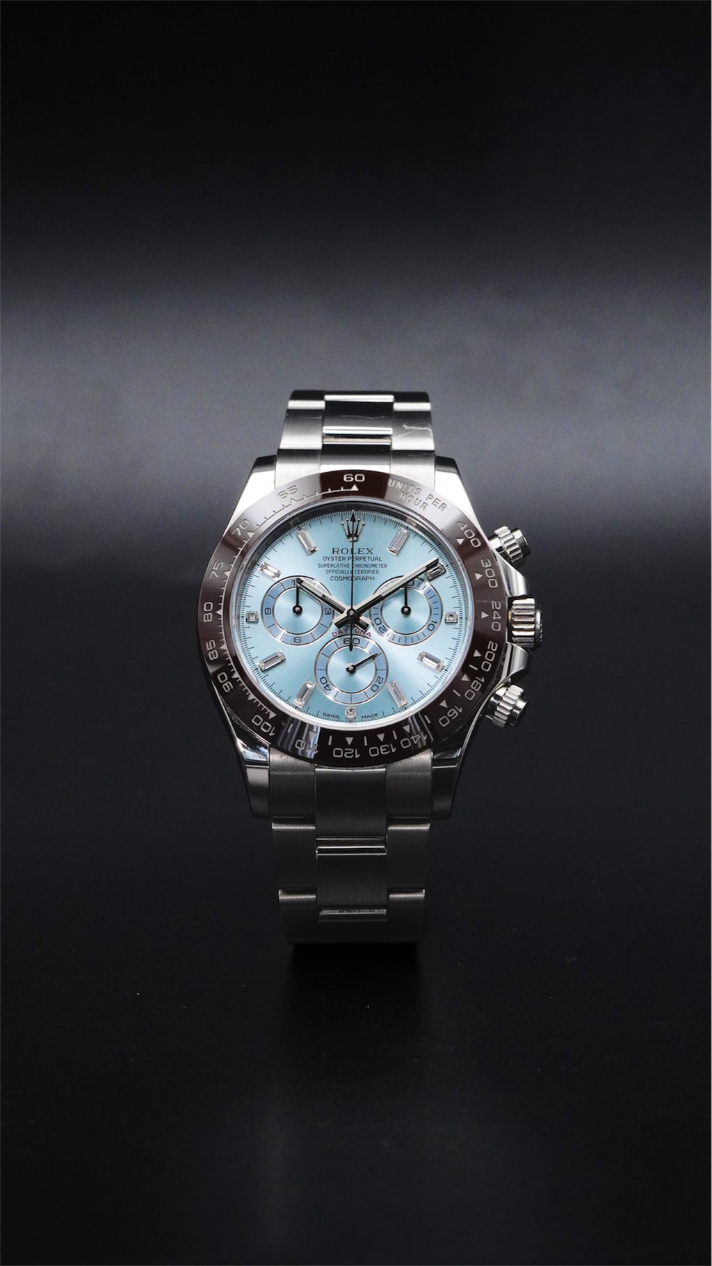 ロレックス　クロノグラフ　アイスブルー　インデックスバケットダイヤ　116506A ROLEX