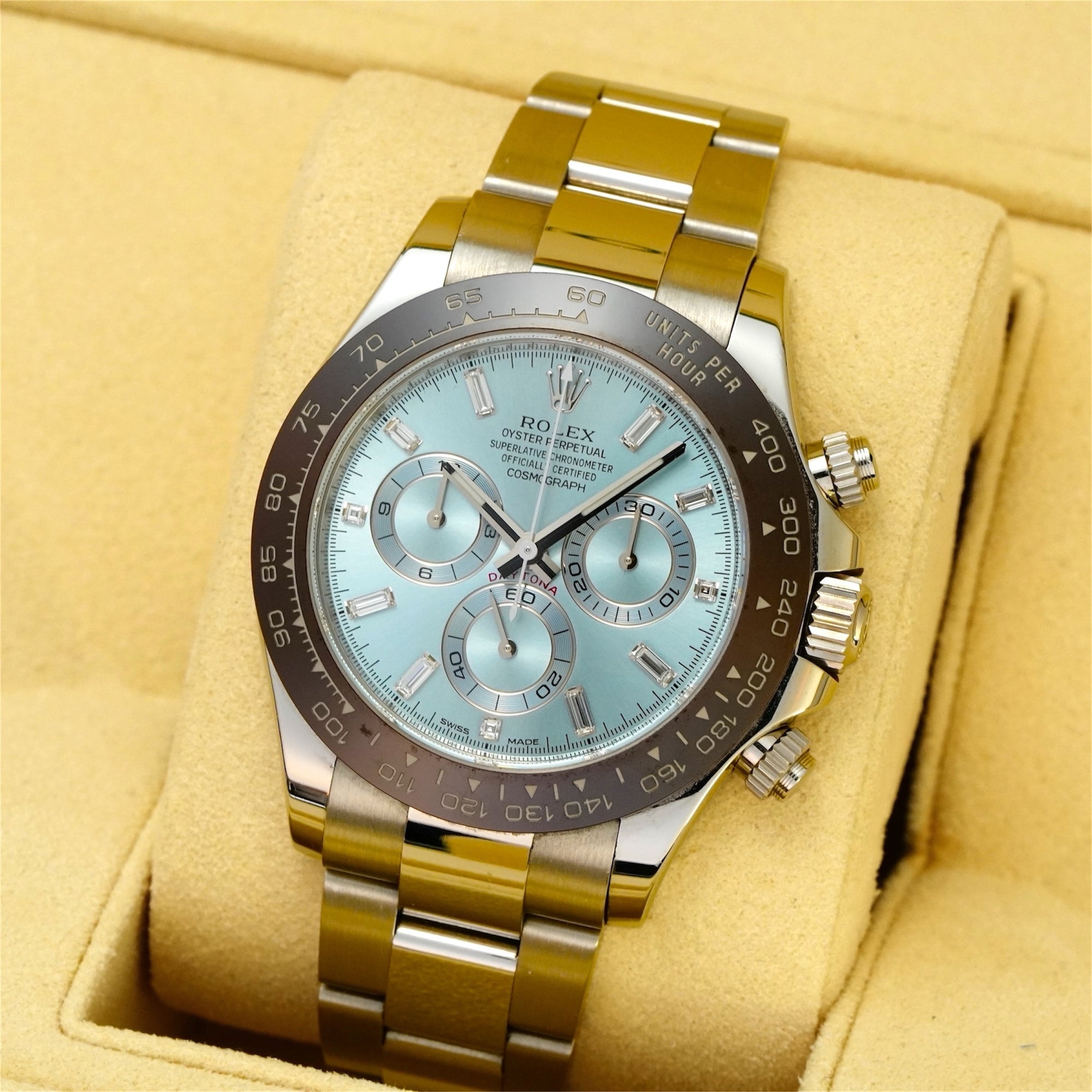 ロレックス　クロノグラフ　アイスブルー　インデックスバケットダイヤ　116506A ROLEX