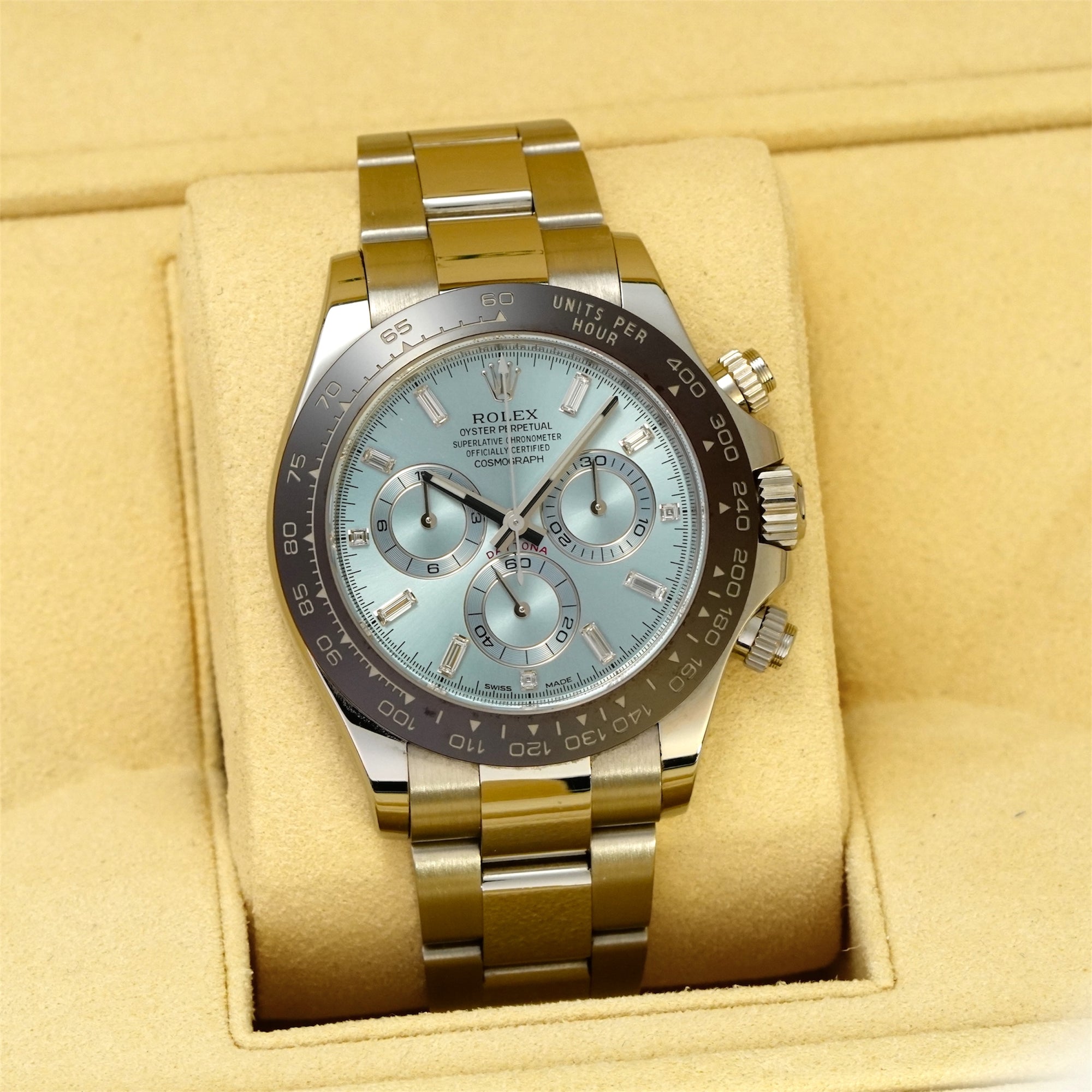 ロレックス　クロノグラフ　アイスブルー　インデックスバケットダイヤ　116506A ROLEX