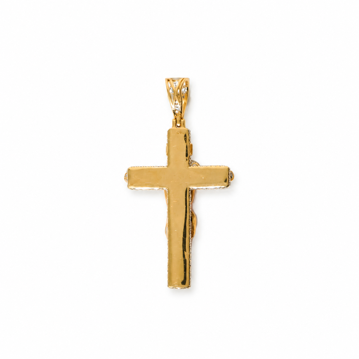 TRXTYO 14K WG 天然ダイヤモンド 1.82ct ダイヤモンドトップ ジーザス 4.5cm 9g