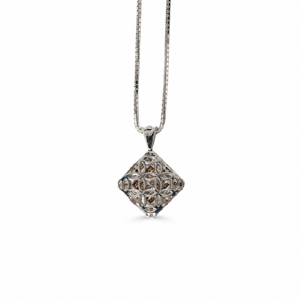 ダイヤモンド 千鶴 PR+ TRXTYO 18K WG 天然ダイヤモンド 1.44ct ダイヤモンドネックレス