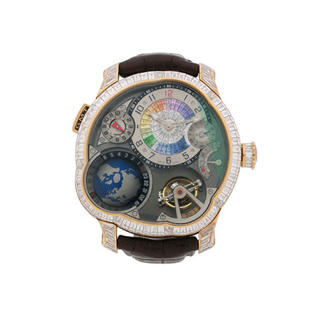グルーベルフォルセイ Greubel Forsey GMTモデル Earth Baguette Diamond Rose Gold Edition