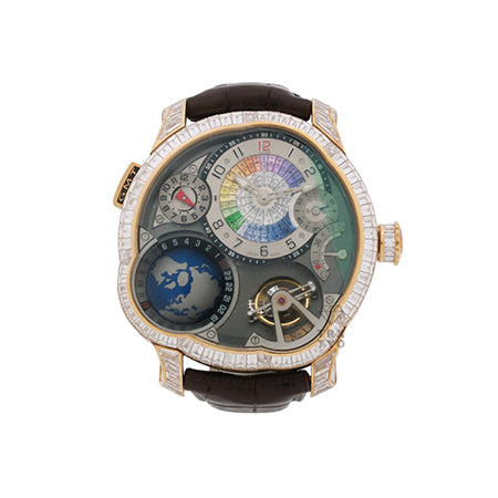 グルーベルフォルセイ Greubel Forsey GMTモデル Earth Baguette Diamond Rose Gold Edition