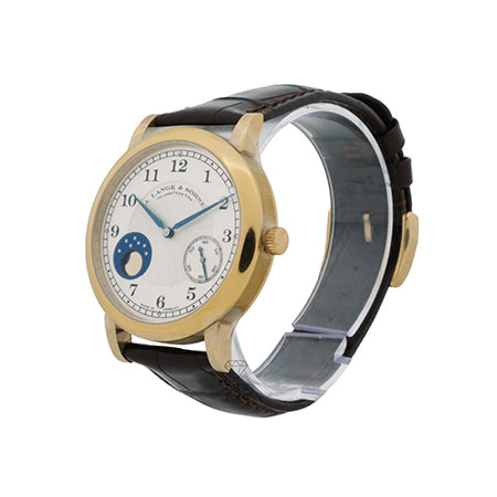 (64)A.ランゲ＆ゾーネ - ムーンフェイズ | A.LANGE&SOHNE | 212.050 1815| PG シルバー文字盤 手巻き レザー