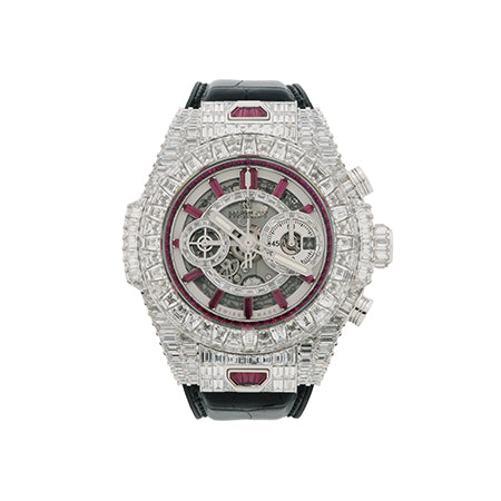 宇舶錶 Unico 高級珠寶系列 全長方形切割鑽石及紅寶石