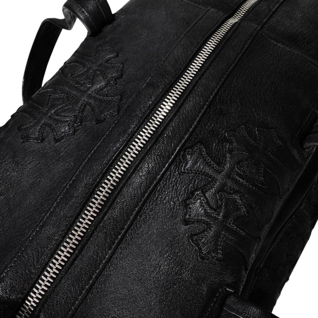 クロムハーツ　Chrome Hearts ￼クロスパッチ　ボストンバック　ブラック