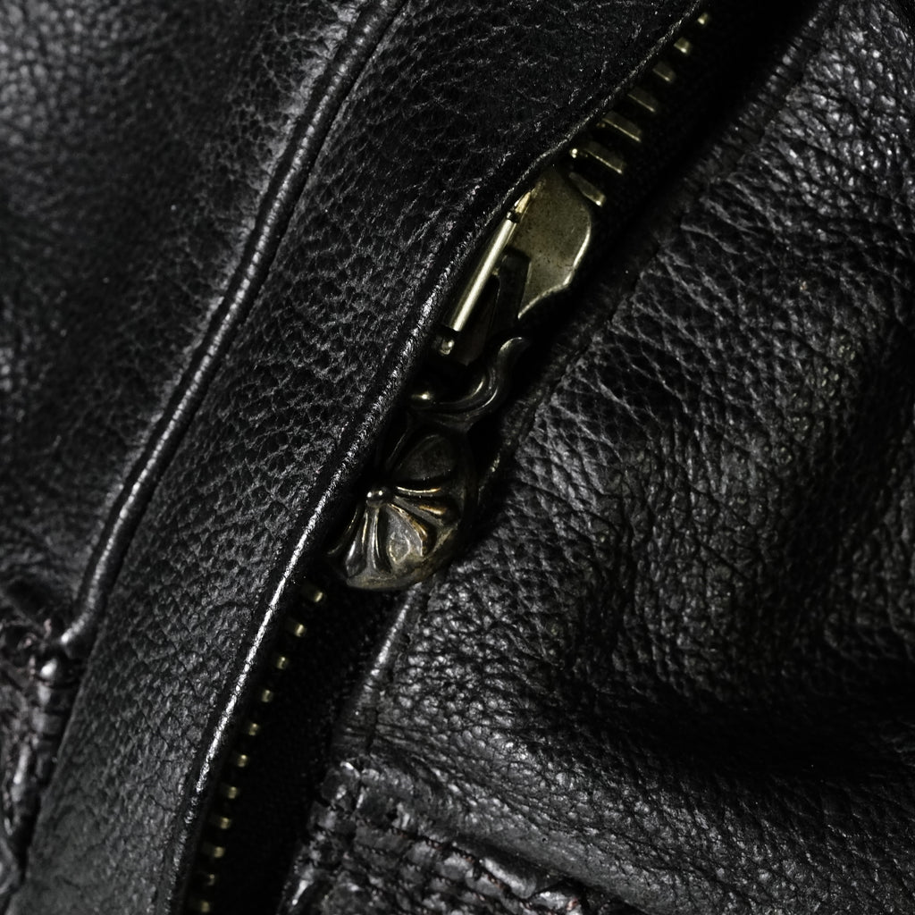 クロムハーツ　Chrome Hearts ￼クロスパッチ　ボストンバック　ブラック