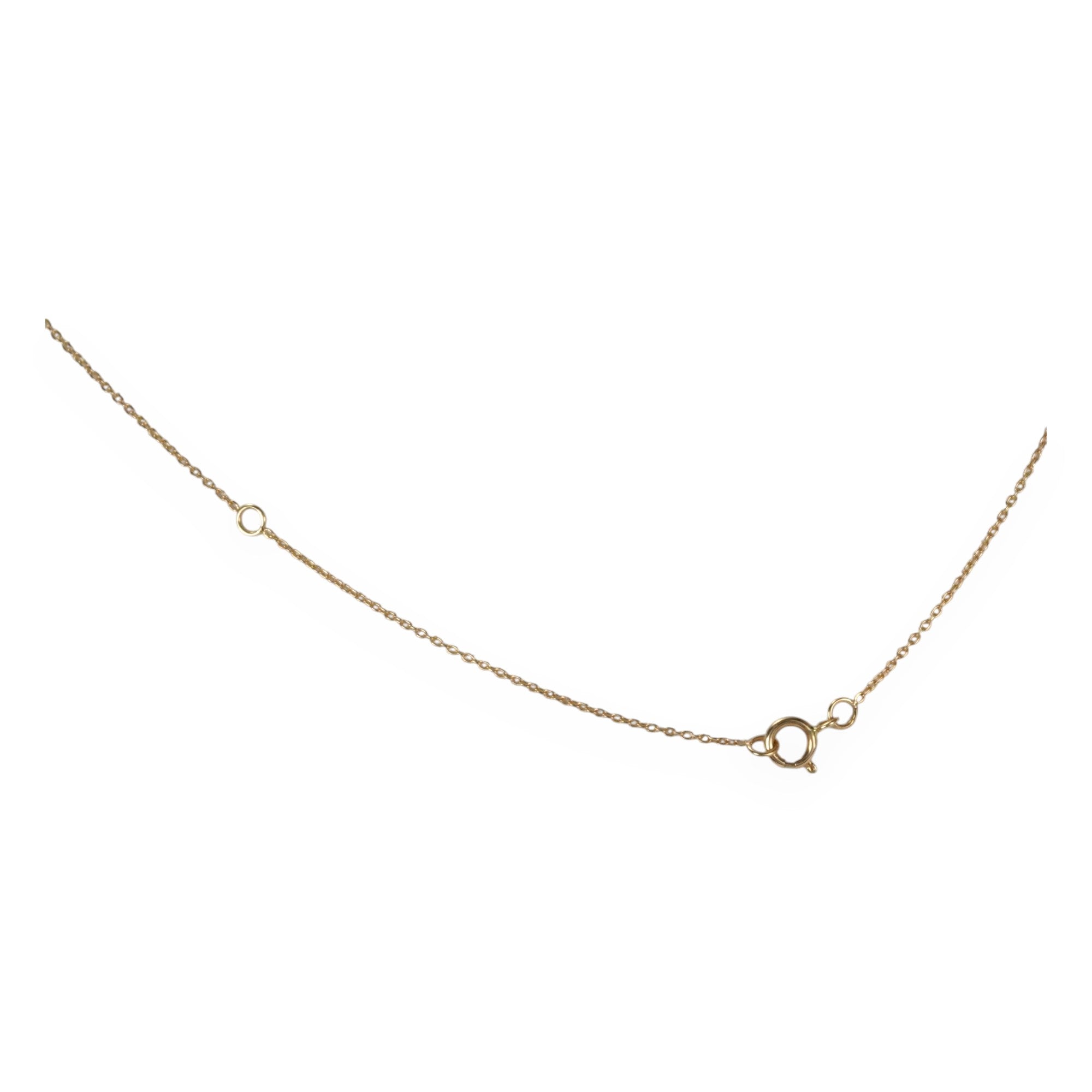 イエローゴールド  C イニシャル ネックレス