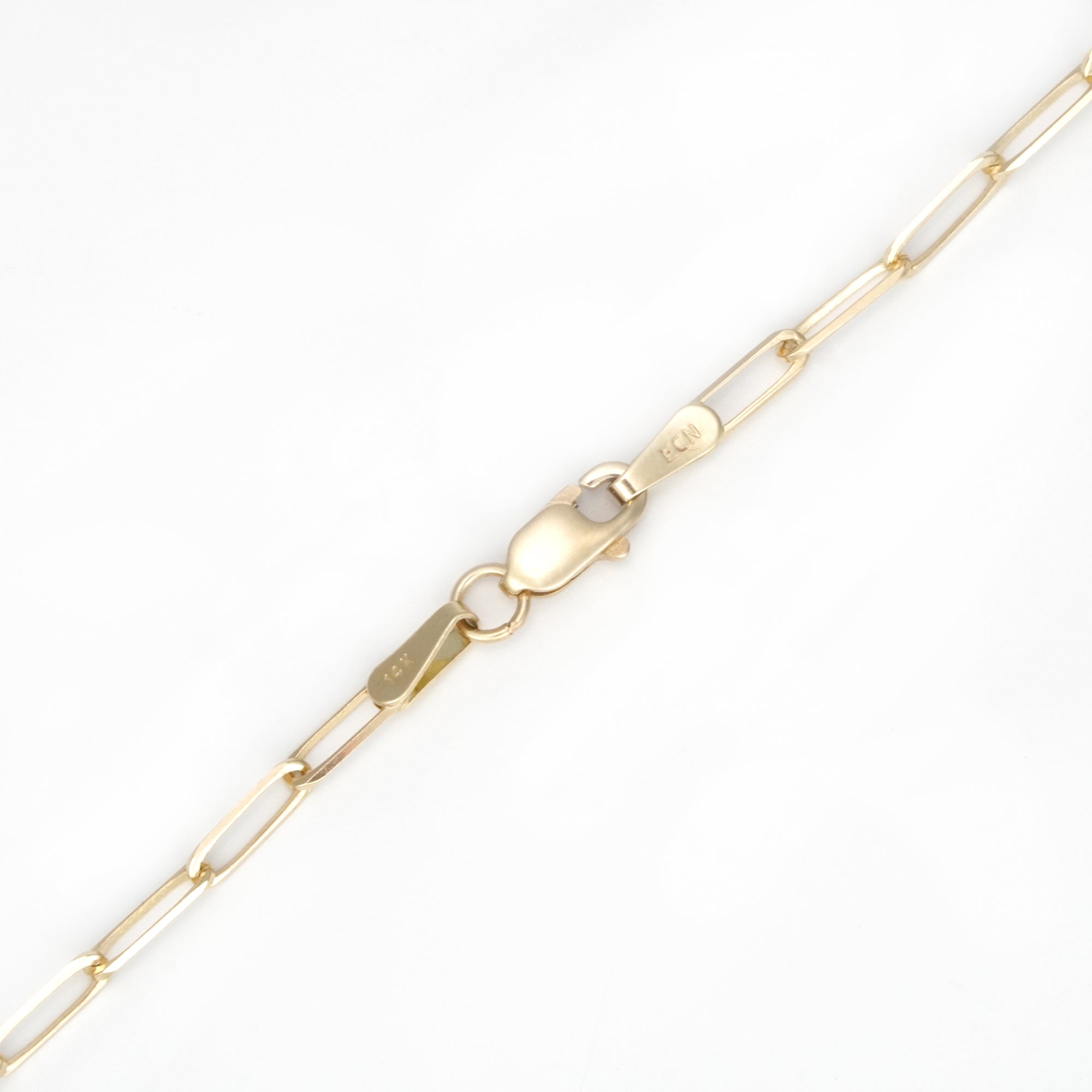 イエローゴールド ペーパークリップ チェーン