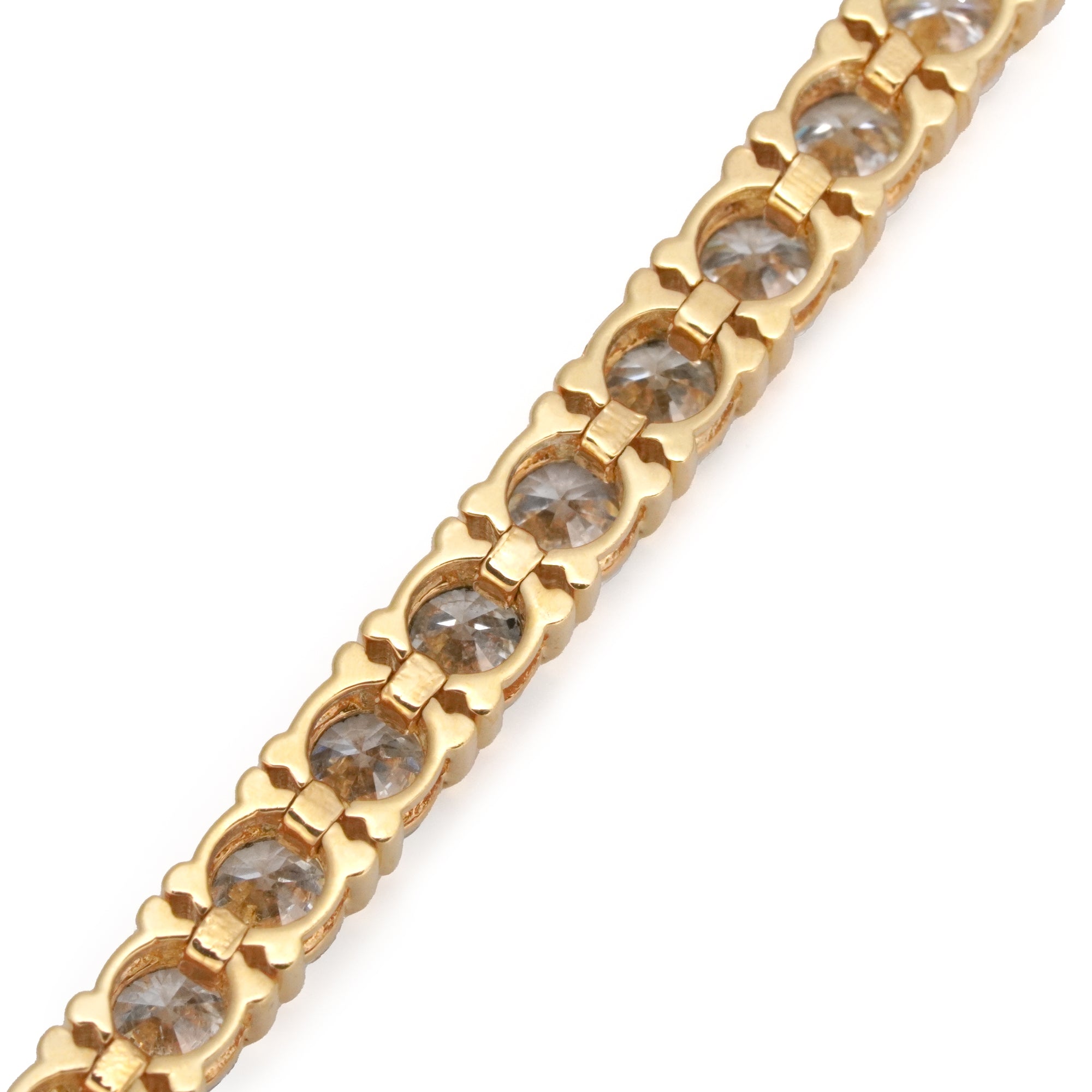 イエローゴールド テニス ブレスレット