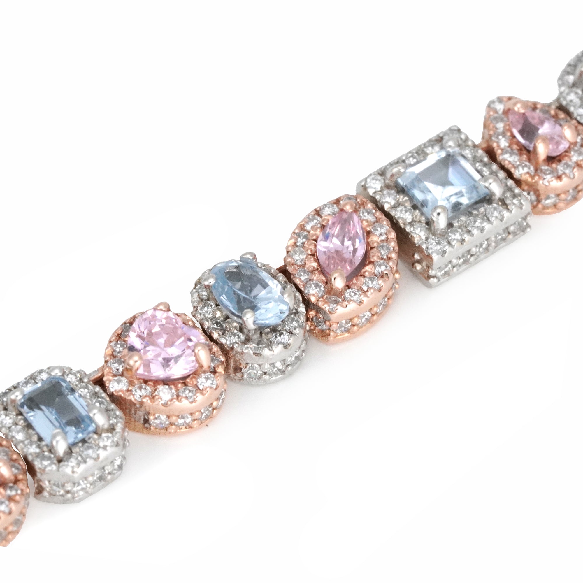 ミックスゴールド サファイア ネックレス