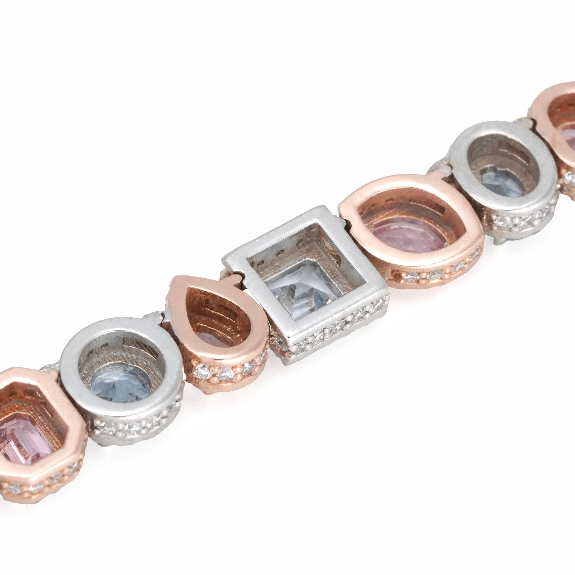 ミックスゴールド サファイア ネックレス