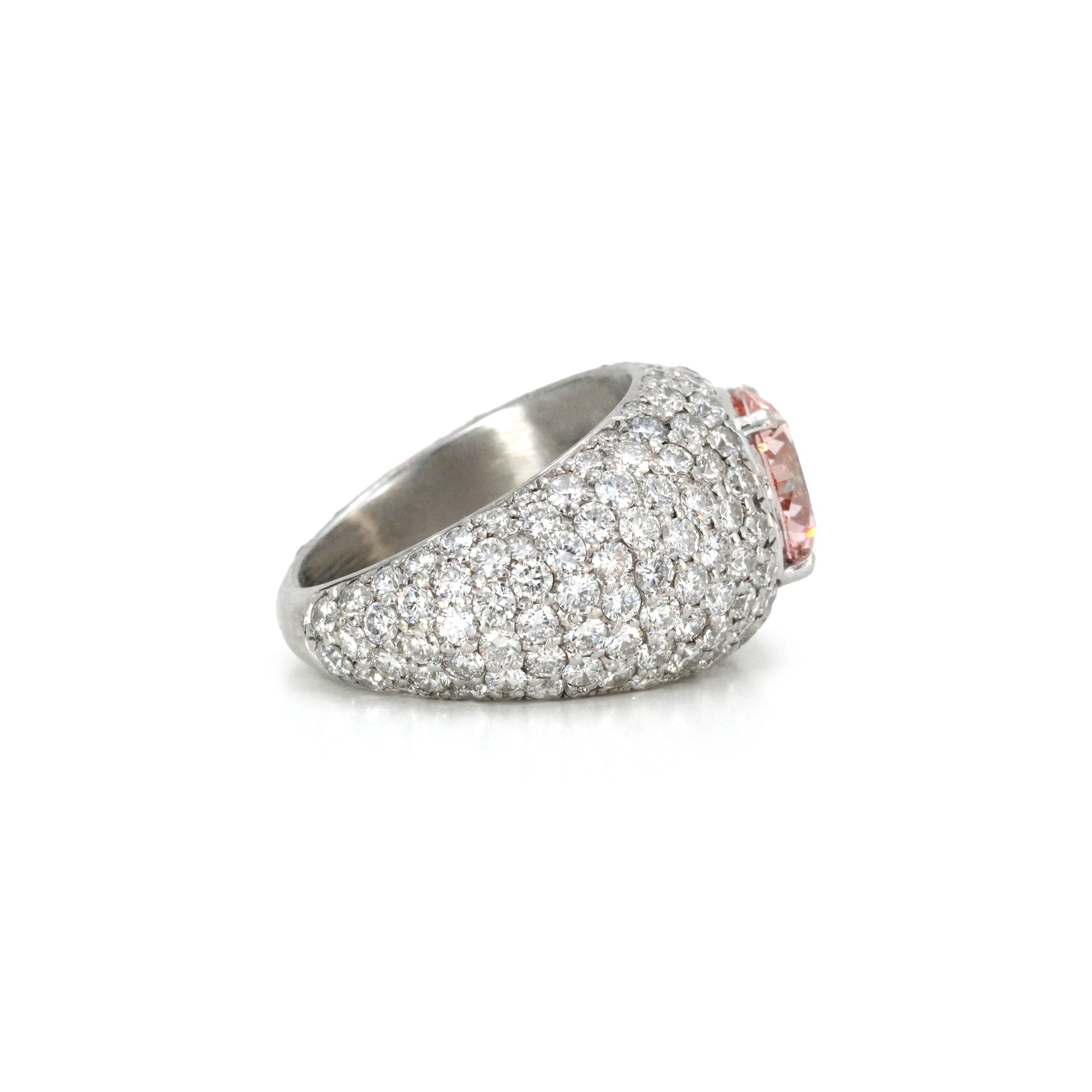 ホワイトゴールド ピンクダイヤ リング