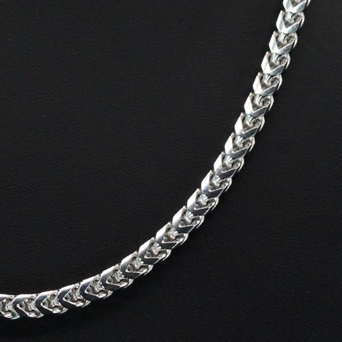 BABY TRAX - シルバー925 4面喜平 チェーンネックレス WGメッキ 4mm / 61cm