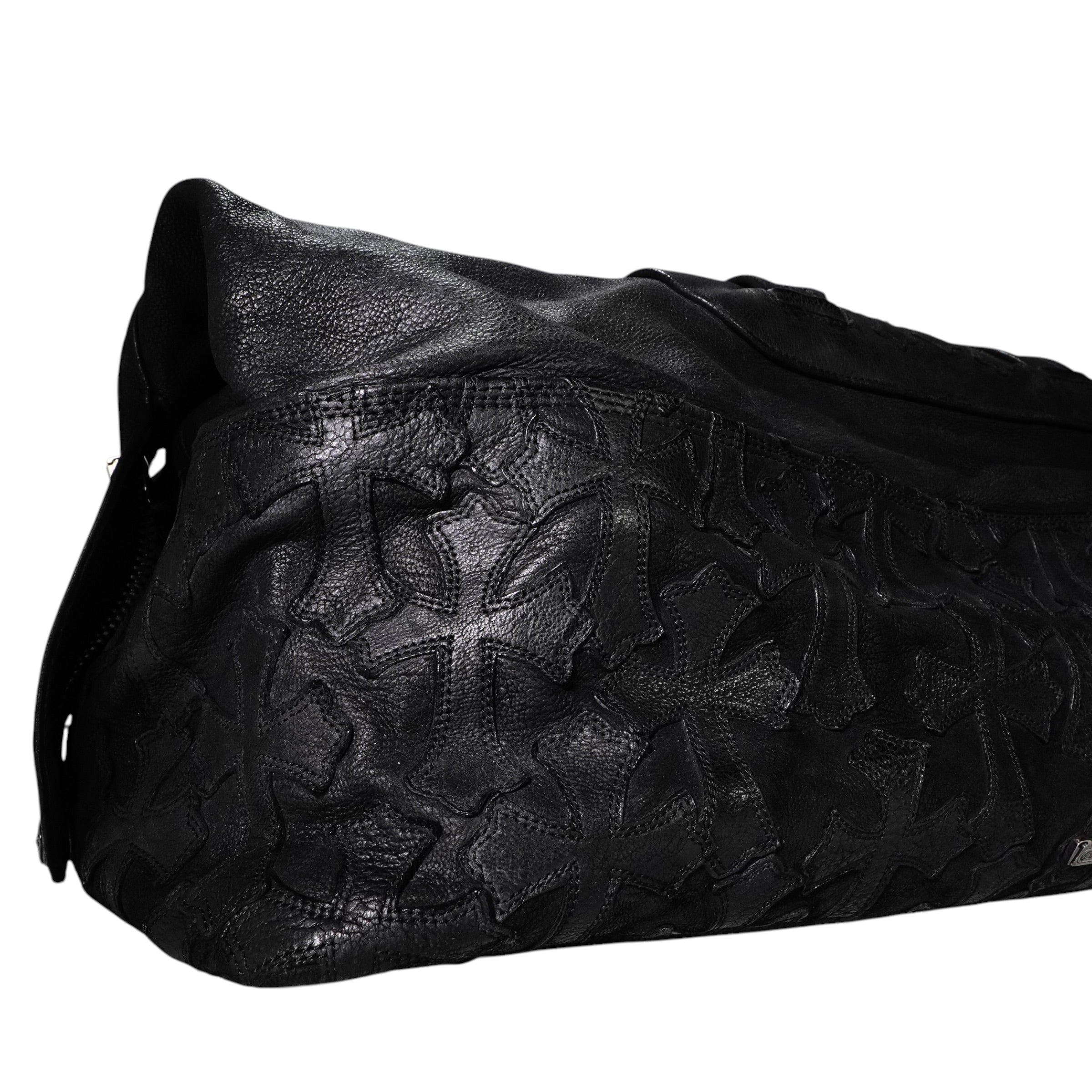 クロムハーツ Chrome Hearts ￼クロスパッチ ボストンバック ブラック