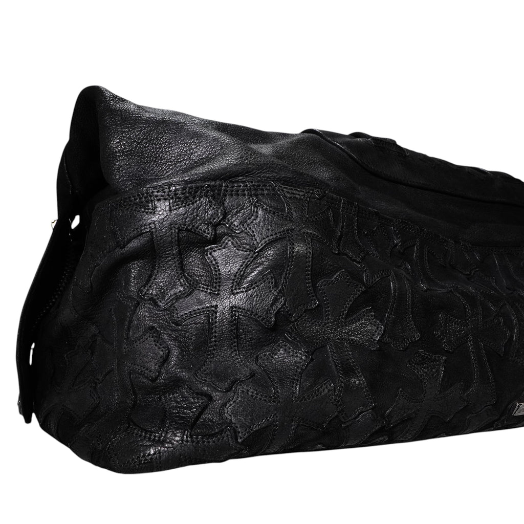 クロムハーツ　Chrome Hearts ￼クロスパッチ　ボストンバック　ブラック