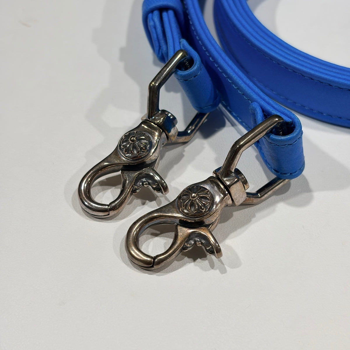 CHROME HEARTS クロムハーツ ショルダーバッグ TAKA MINI VINYL タカ ミニ ライトブルー PVC×レザー×シルバー