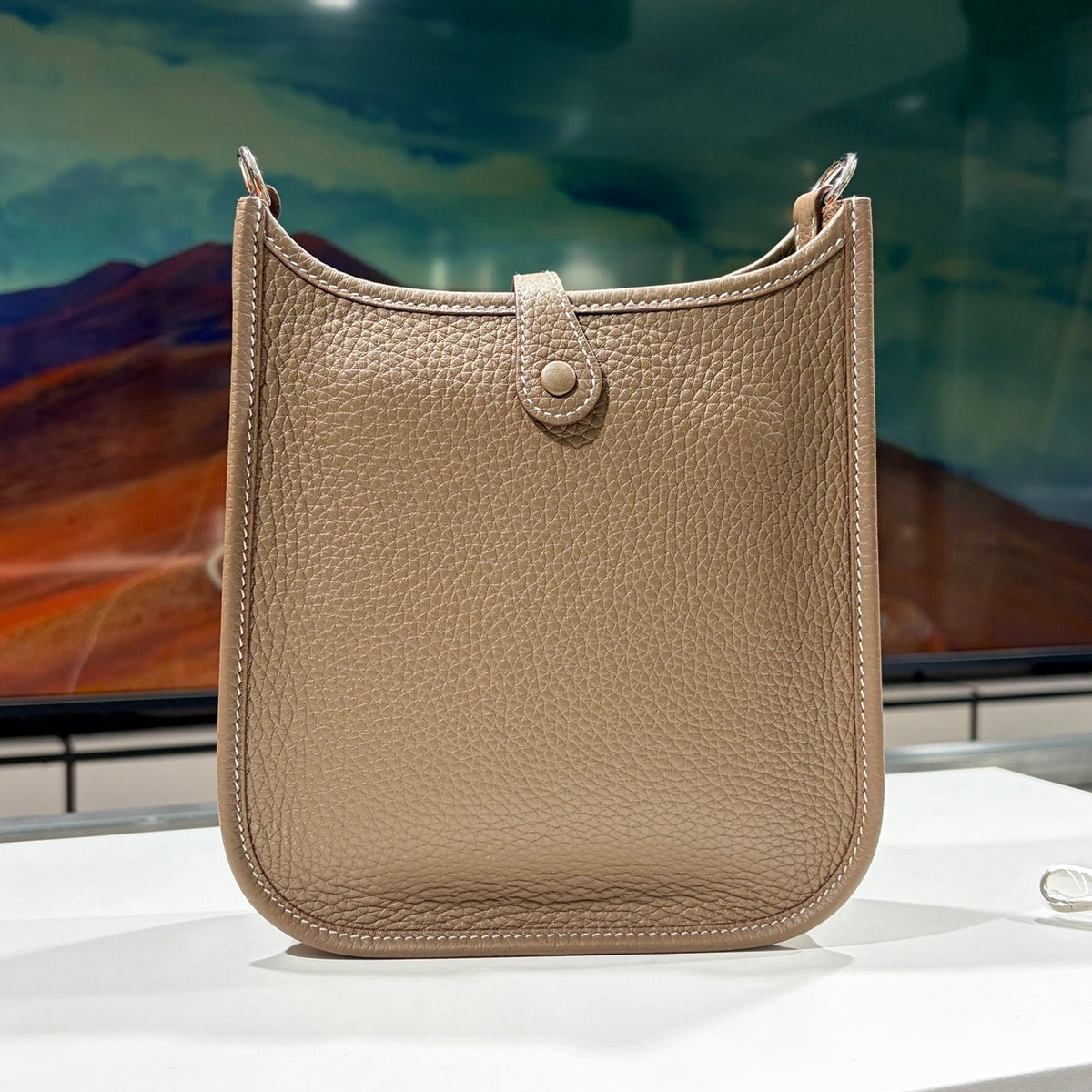 HERMES エルメス エヴリン TPM トリマン・クレヨン エトゥープ G刻印 シルバー金具
