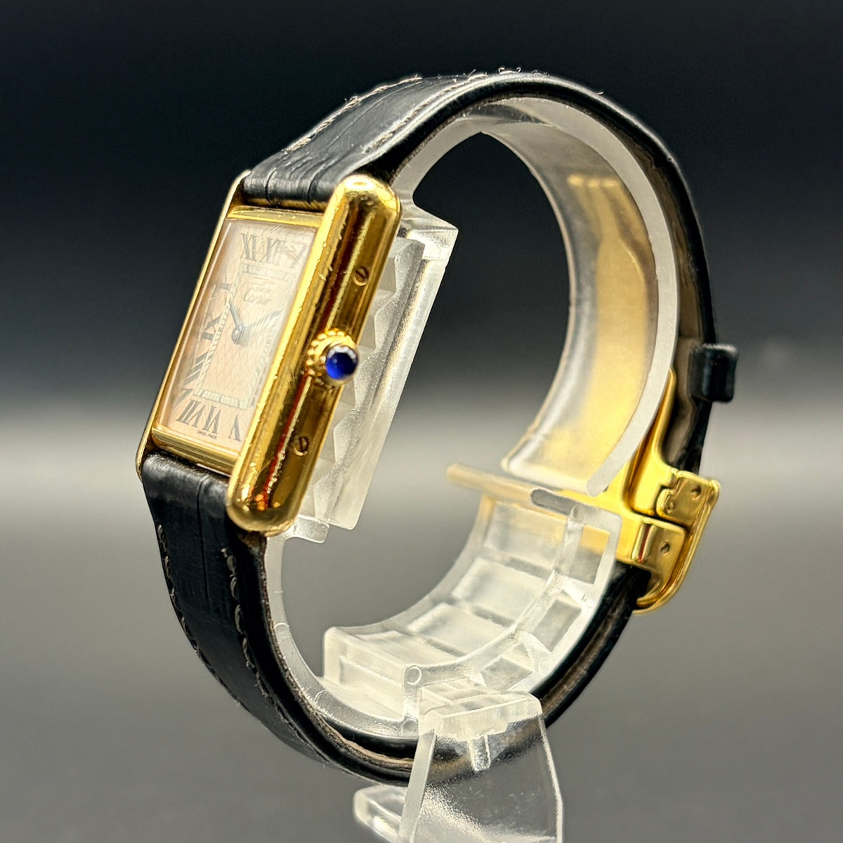 CARTIER カルティエ マストタンク アクアリーノ MM 2415 ピンク 格子柄