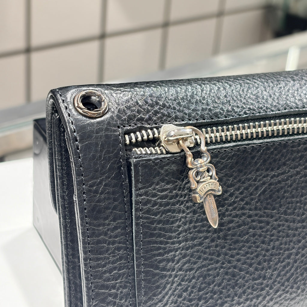 CHROME HEARTS クロムハーツ ウェーブウォレット クロスボタン ダガー