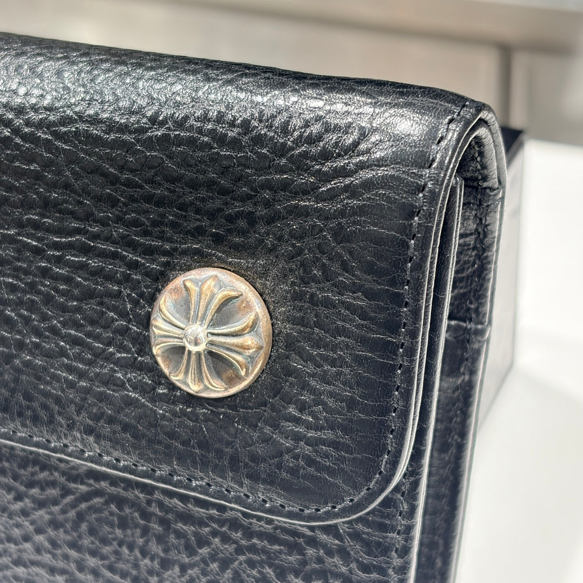 CHROME HEARTS クロムハーツ ウェーブウォレット クロスボタン ダガー