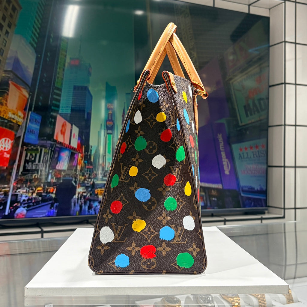 LOUIS VUITTON ルイヴィトン LV×YK オンザゴー MM ペインティッド ドット