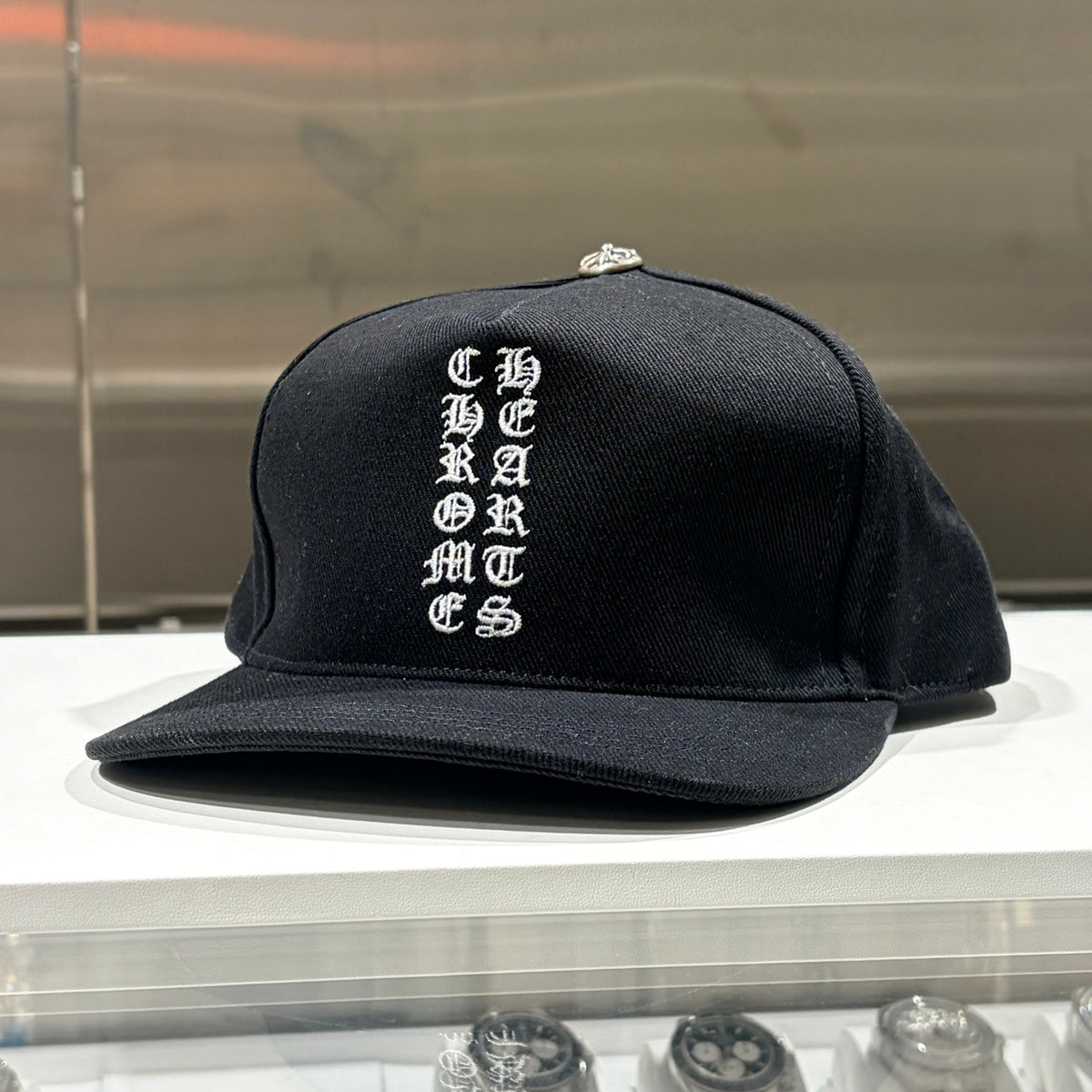 CHROME HEARTS クロムハーツ ベースボールキャップ ONE SIZE バーティカルロゴ 刺繍