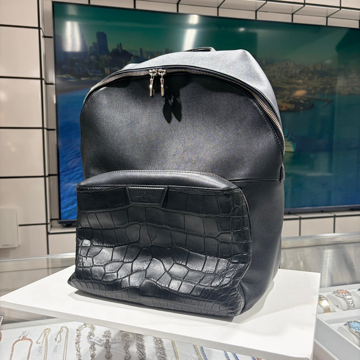 LOUIS VUITTON ルイヴィトン アポロ・バックパック クロコダイル×レザー