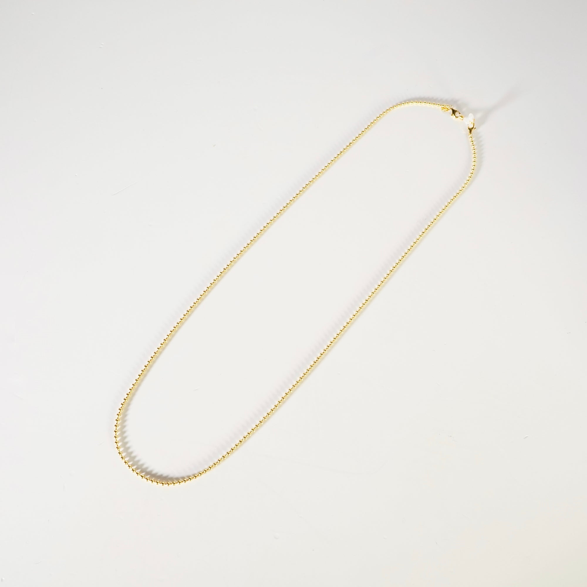 BABY TRAX ボールチェーンネックレス　グラスコード YGメッキ