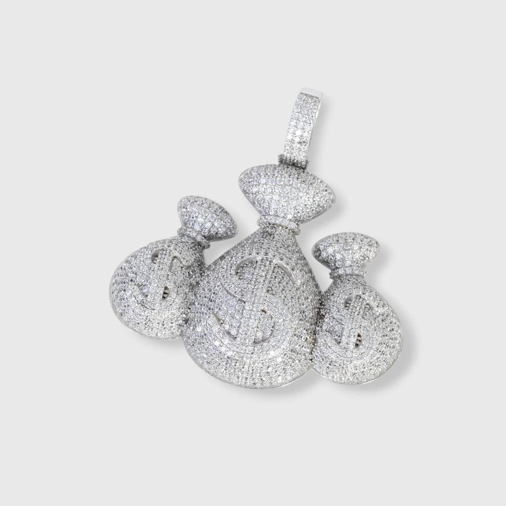 BABY TRAX ドル袋ペンダントトップ　WG　YGメッキ