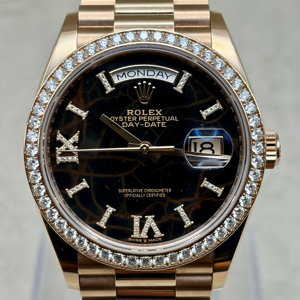ROLEX ロレックス デイデイト 128345RBR アイゼンキーゼル文字盤 ダイヤベゼル