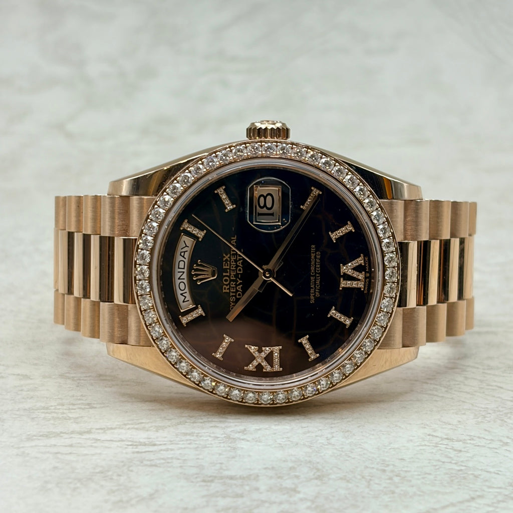 ROLEX ロレックス デイデイト 128345RBR アイゼンキーゼル文字盤 ダイヤベゼル