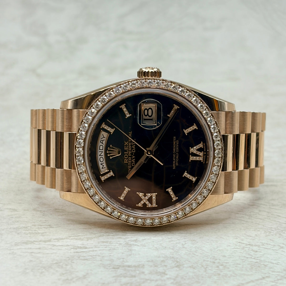 ROLEX ロレックス デイデイト 128345RBR アイゼンキーゼル文字盤 ダイヤベゼル