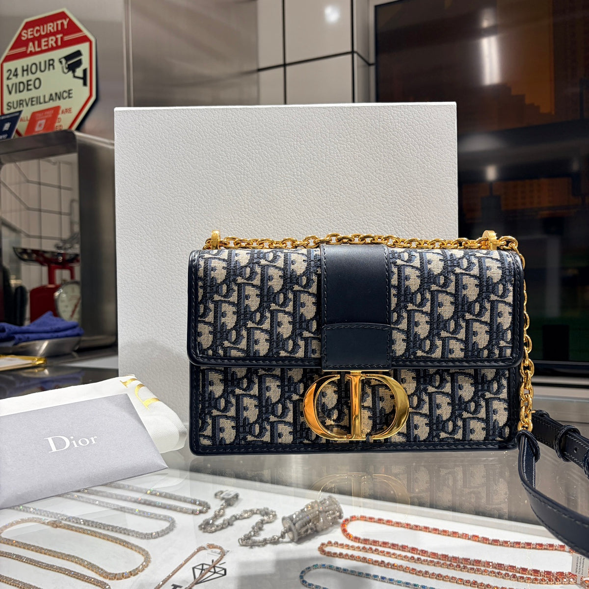 DIOR ディオール 30モンテーニュ チェーンバッグ オブリーク ジャカード M9208UTZQ