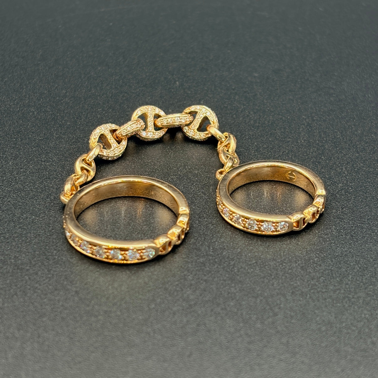 HOORSENBUHS ホーセンブース BONDED 3MM OPEN-LINKS WITH FIVE LINK PAVE
