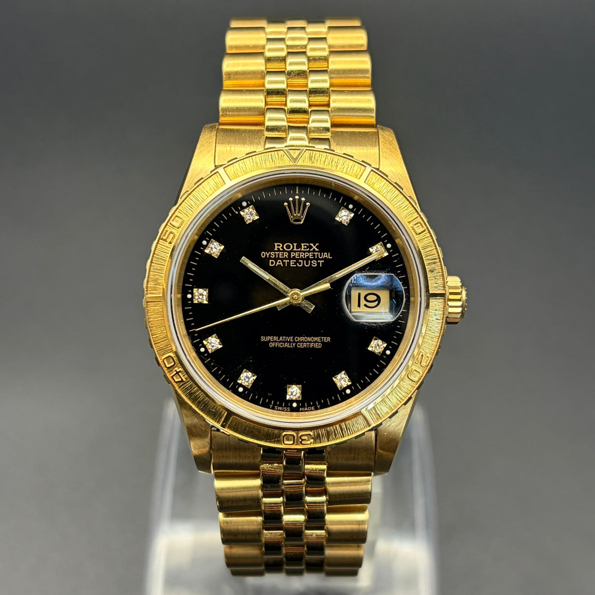 ROLEX ロレックス デイトジャスト 16258G ブラック文字盤 インデックスダイヤ
