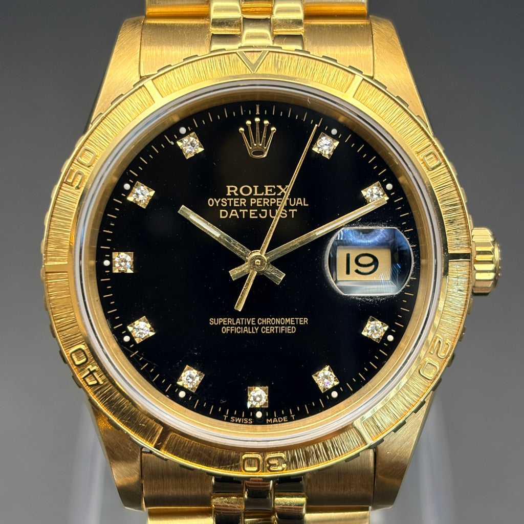 ROLEX ロレックス デイトジャスト 16258G ブラック文字盤 インデックスダイヤ