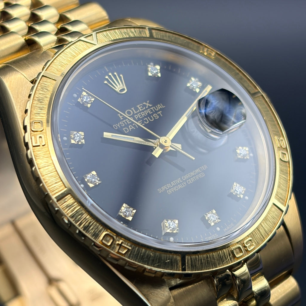 ROLEX ロレックス デイトジャスト 16258G ブラック文字盤 インデックスダイヤ
