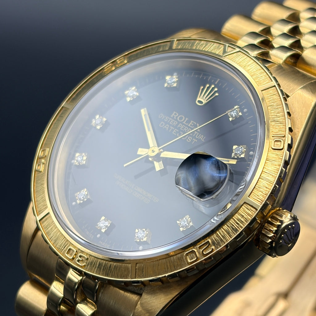 ROLEX ロレックス デイトジャスト 16258G ブラック文字盤 インデックスダイヤ