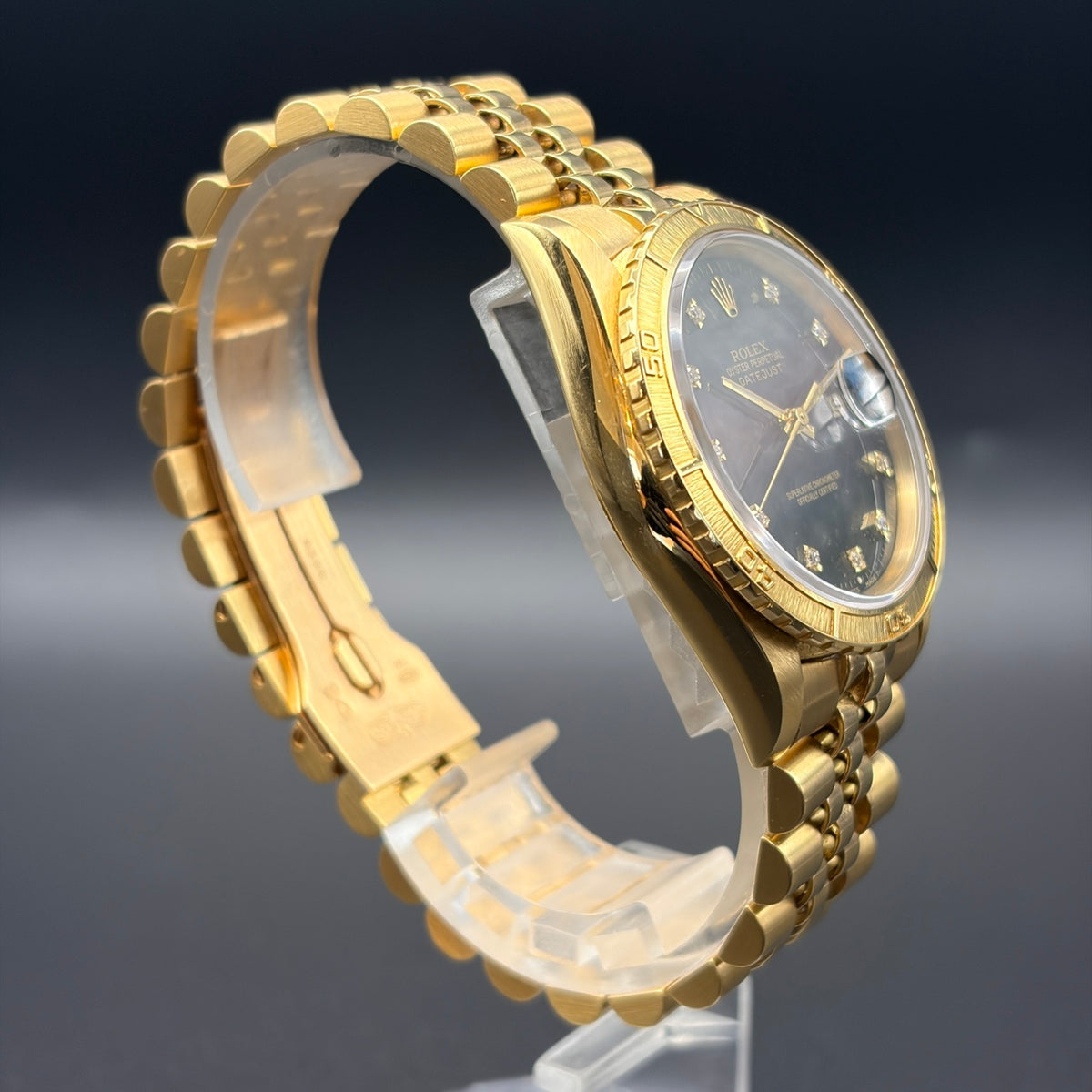 ROLEX ロレックス デイトジャスト 16258G ブラック文字盤 インデックスダイヤ