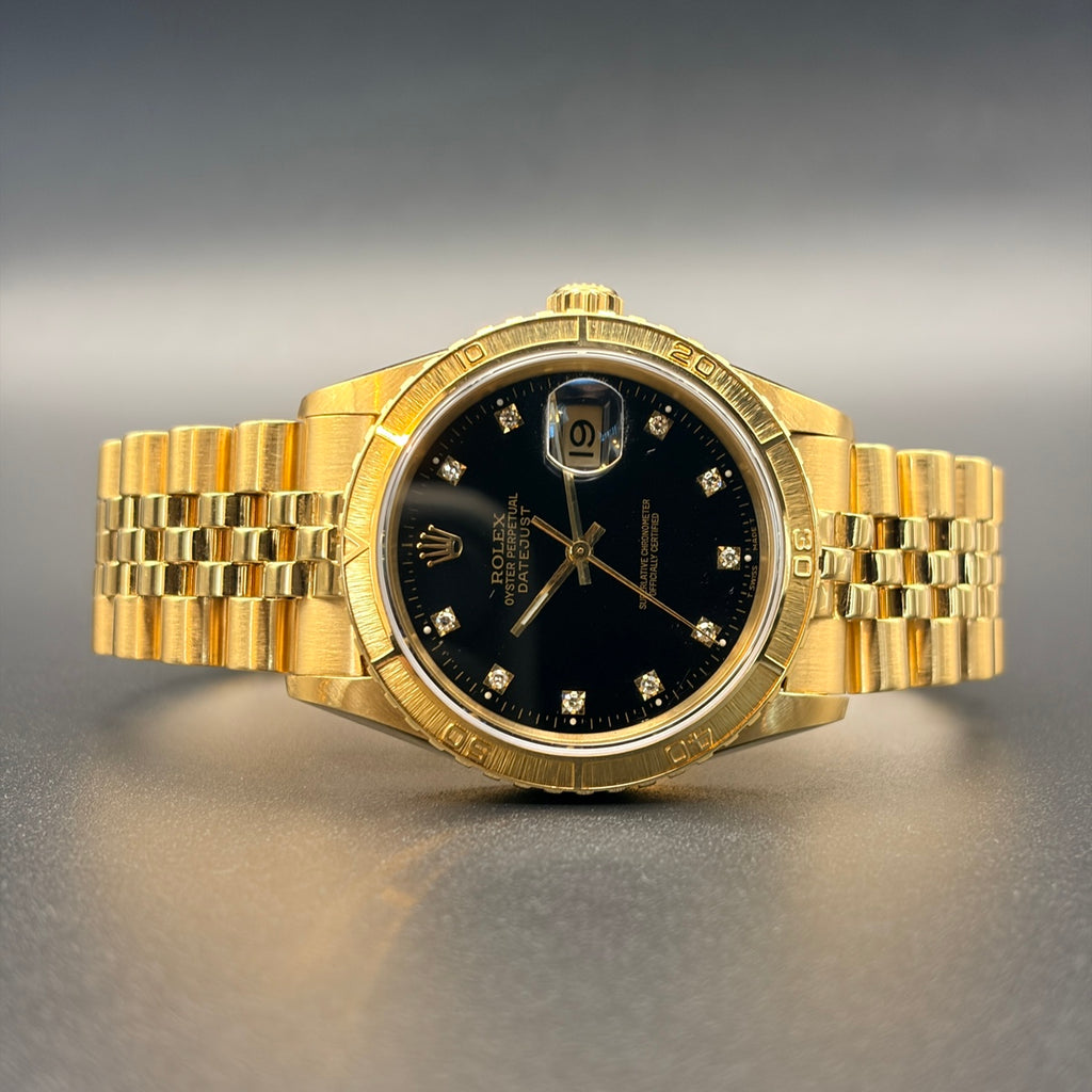 ROLEX ロレックス デイトジャスト 16258G ブラック文字盤 インデックスダイヤ